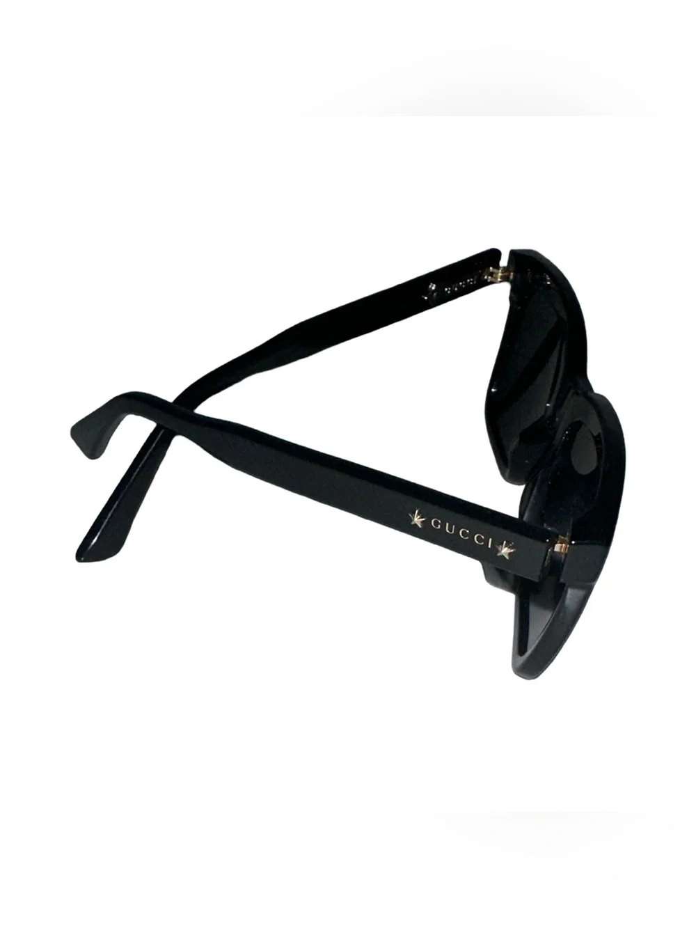 Gucci Black Square Frame Sunglasses with Dark Lenses